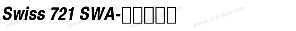 Swiss 721 SWA字体转换